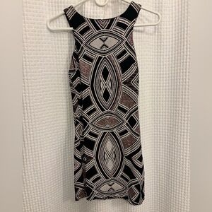 Geometric Patterned Sleeveless Dress